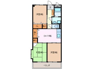 赤堀駅 徒歩5分 1階の物件間取画像